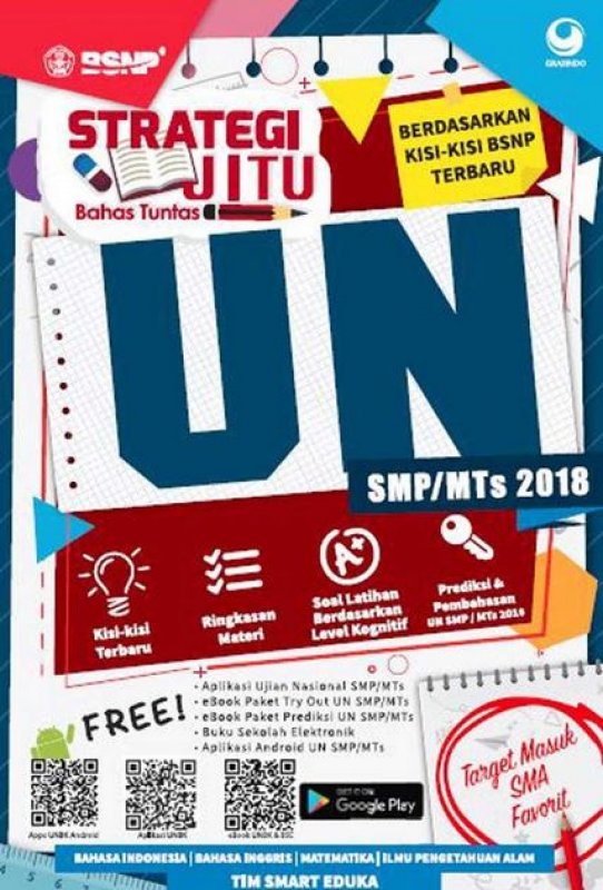 Cover Buku Strategi Jitu Bahas Tuntas UN SMP/MTs 2018