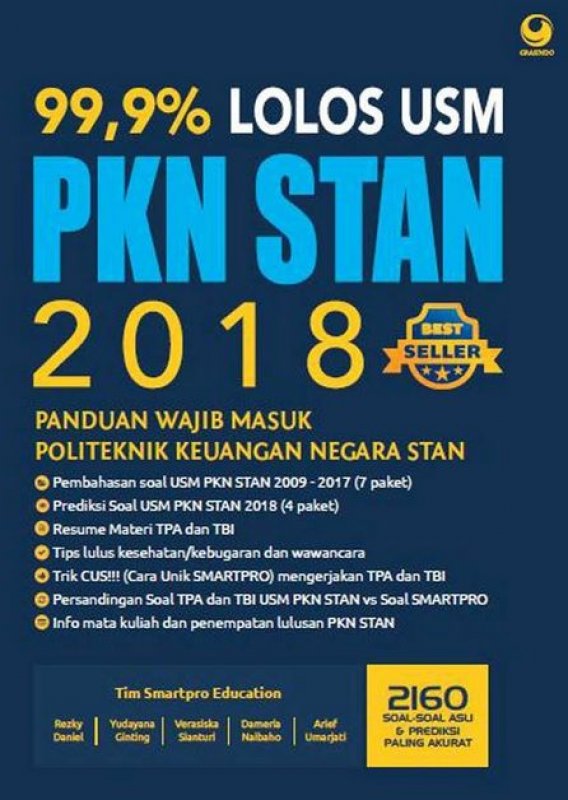 Cover Buku 99,9% Lolos USM PKN STAN 2018