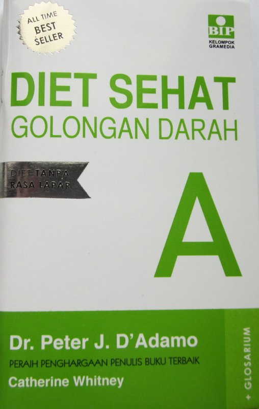 Cover Buku Diet Sehat Golongan Darah A