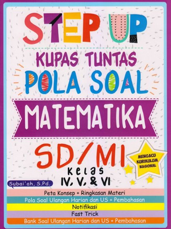 Cover Buku STEP UP KUPAS TUNTAS POLA SOAL MATEMATIKA SD/MI KELAS IV, V, & VI