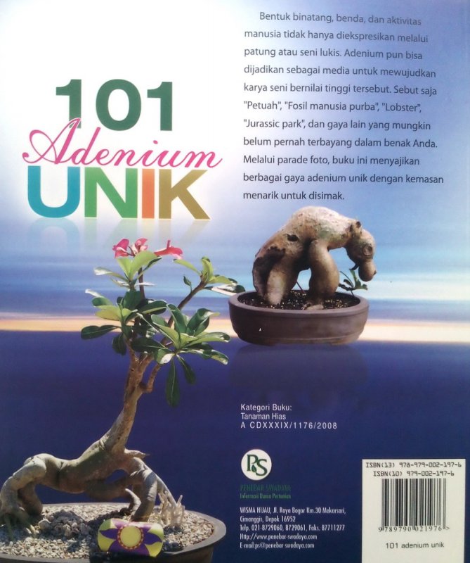 Cover Belakang Buku 101 Adenium Unik (Disc 50%)