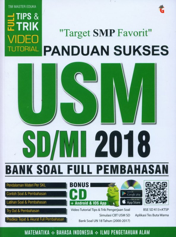 Cover Buku Panduan Sukses USM SD/MI 2018 FULL PEMBAHASAN