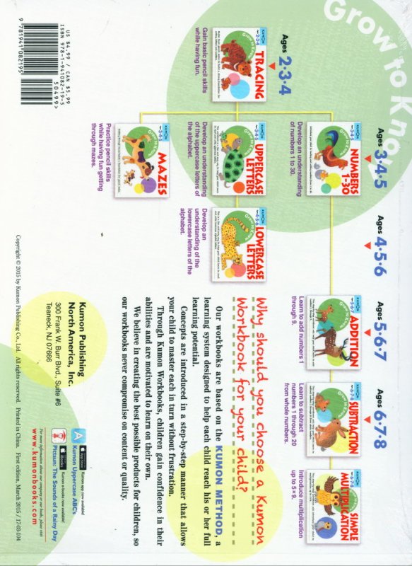 Cover Belakang Buku Grow to Know: Number 1-30 Ages 3-4-5 (english version)