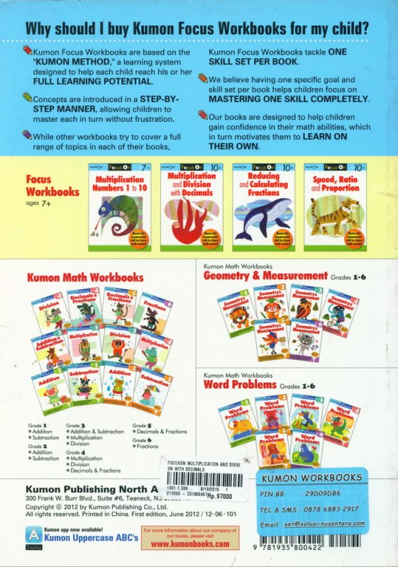 Cover Belakang Buku Focus on Multiplication and Division with Decimals (english version)