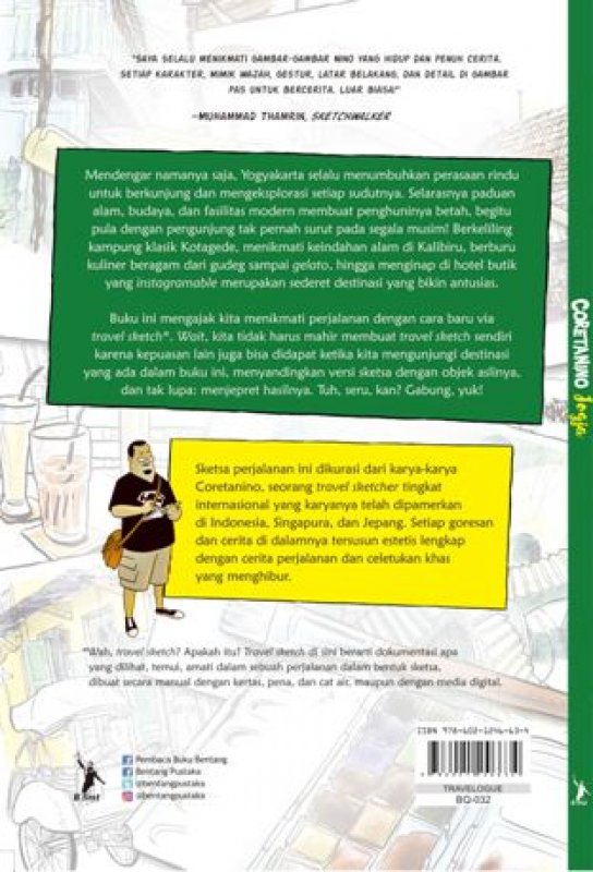 Cover Belakang Buku Coretanino Jogja