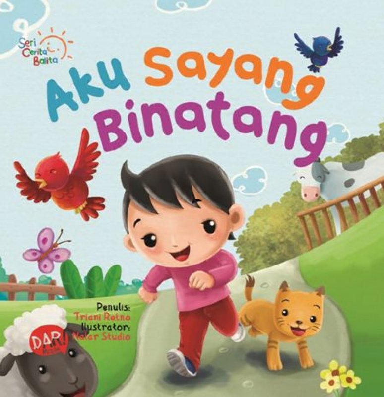 Cover Buku Board Book Seri Cerita Balita: Aku Sayang Binatang