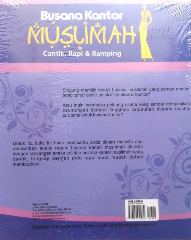 Cover Belakang Buku Busana Kantor Muslimah, Cantik, Rapi Dan Ramping