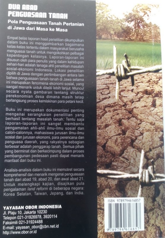 Cover Belakang Buku Dua Abad Penguasaan Tanah (Edisi Revisi) (Disc 50%)