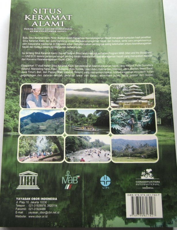 Cover Belakang Buku Situs Keramat Alami: Peran Budaya dalam Konservasi Keanekaragaman Hayati