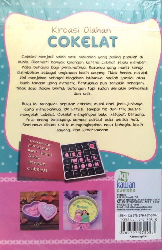 Cover Belakang Buku Kreasi Olahan Cokelat (Disc 50%)