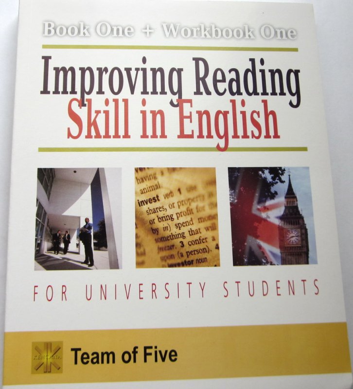 Cover Buku Improving Reading Skill in English for University Students (Book One + Workbook One)