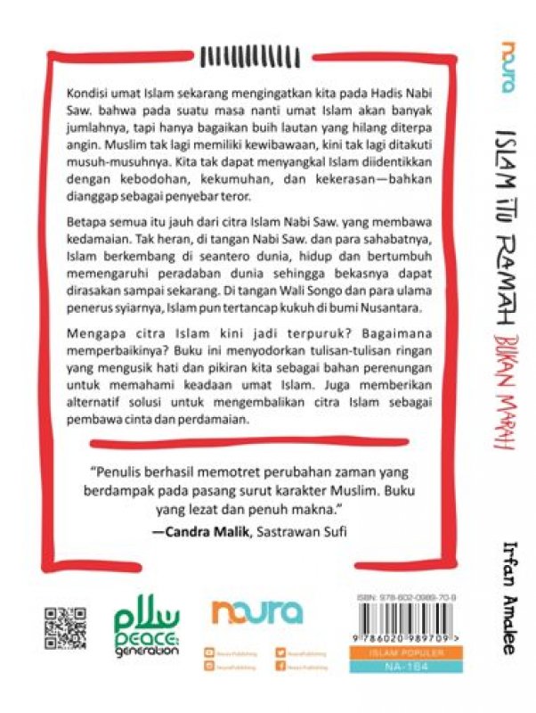 Cover Belakang Buku Islam Itu Ramah, Bukan Marah