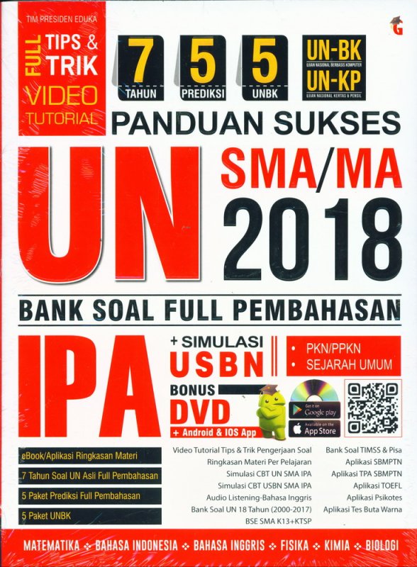 Cover Buku Panduan Sukses UN SMA/MA IPA 2018