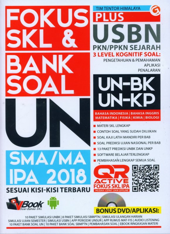 Cover Buku FOKUS SKL & BANK SOAL UN SMA/MA IPA 2018