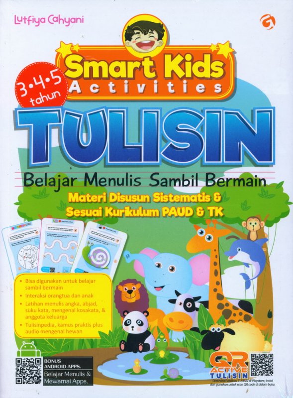 Cover Buku Smart Kids Activities: Tulisin Belajar Menulis sambil Bermain