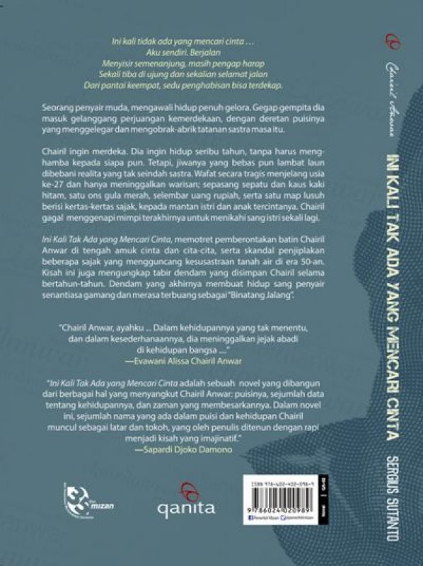 Cover Belakang Buku Ini Kali Tak Ada yang Mencari Cinta [Edisi TTD]