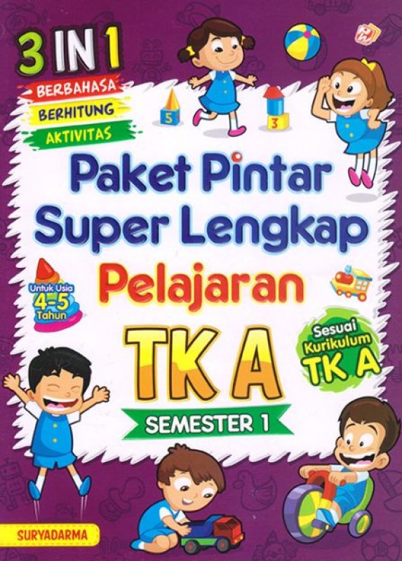 Cover Buku Paket Pintar Super Lengkap Pelajaran TK A Semester 1 (untuk usia 4-5 tahun)