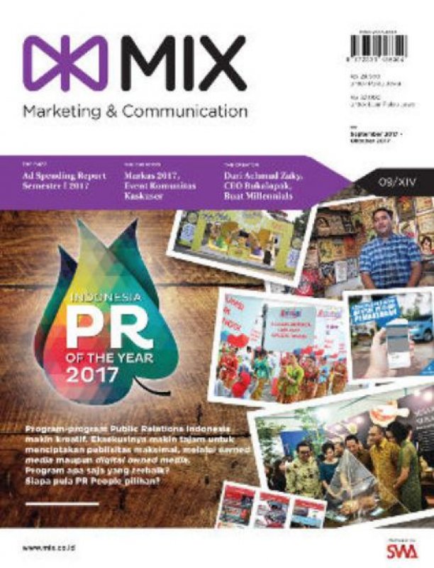 Cover Buku Majalah MIX Marketing Communications Edisi September - Oktober 2017