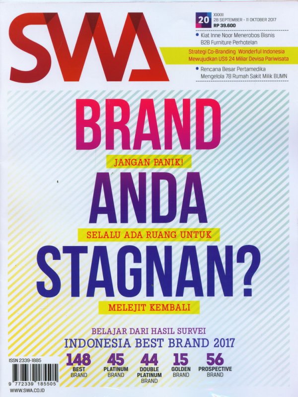 Cover Buku Majalah SWA Sembada No. 20 | 28 September - 11 Oktober 2017
