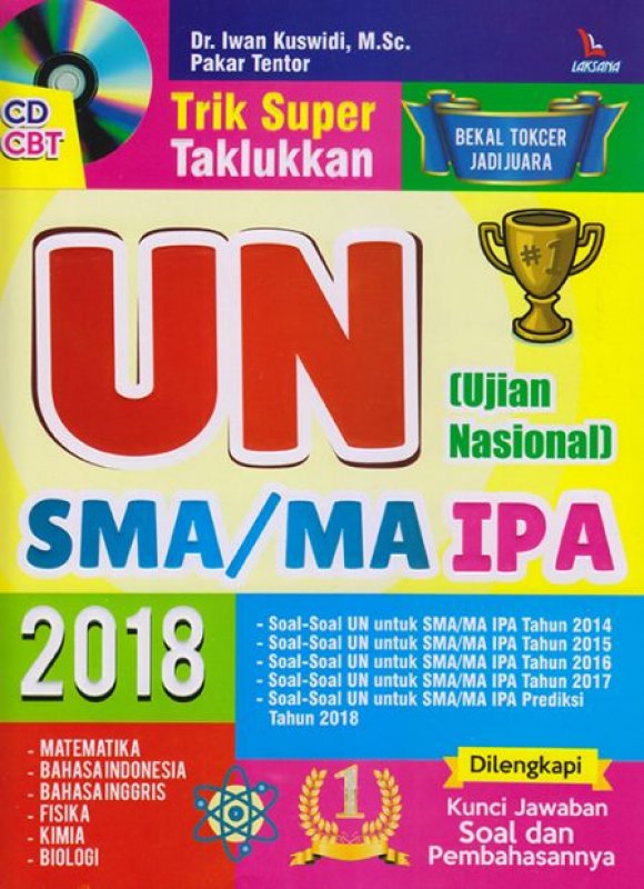 Cover Buku TRIK SUPER TAKLUKKAN UN (UJIAN NASIONAL) SMA/MA IPA 2018 + CD CBT