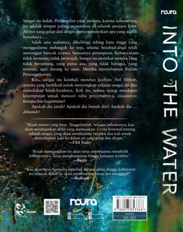 Cover Belakang Buku Into the Water