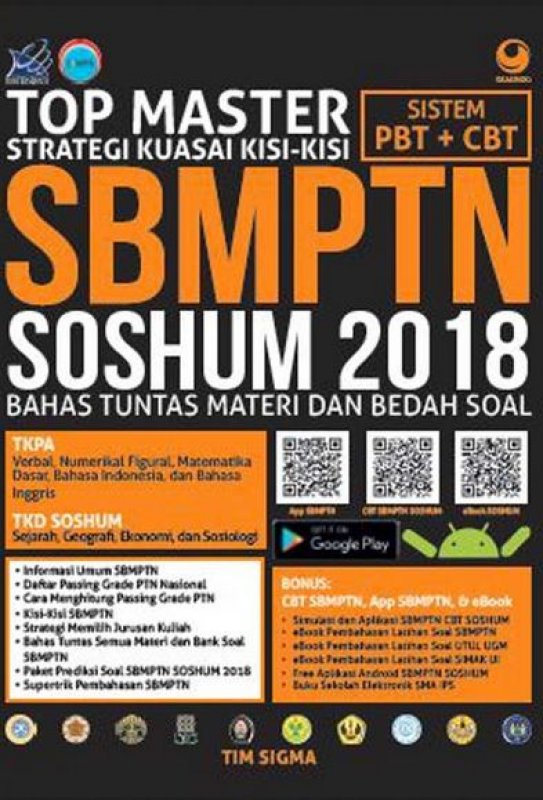 Cover Buku Top Master SBMPTN Soshum 2018