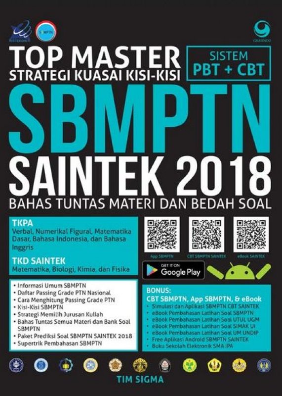 Cover Buku TOP MASTER SBMPTN SAINTEK 2018