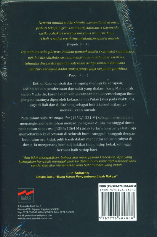 Cover Belakang Buku Kakawin Nagarakertagama - Teks dan Terjemahan (Hard Cover)