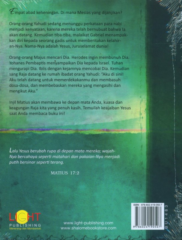 Cover Belakang Buku Matius Raja Kita Yang Penuh Kasih (The Passion Translation)