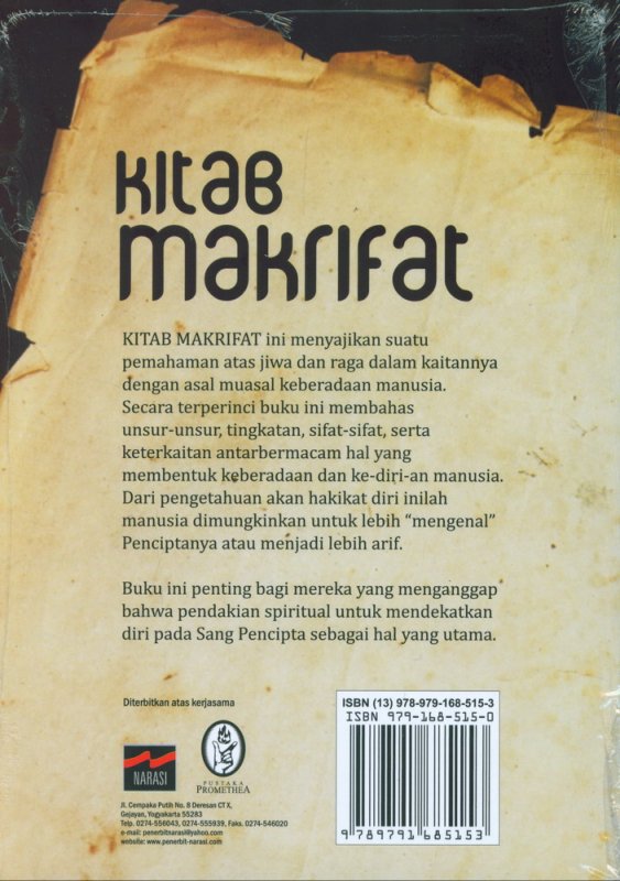 Cover Belakang Buku Kitab Makrifat