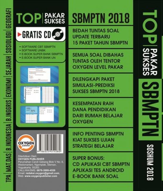 Cover Belakang Buku PAKAR SUKSES TOP SBMPTN SOSHUM 2018