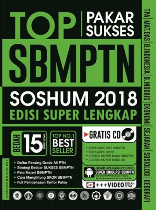 Cover Buku PAKAR SUKSES TOP SBMPTN SOSHUM 2018