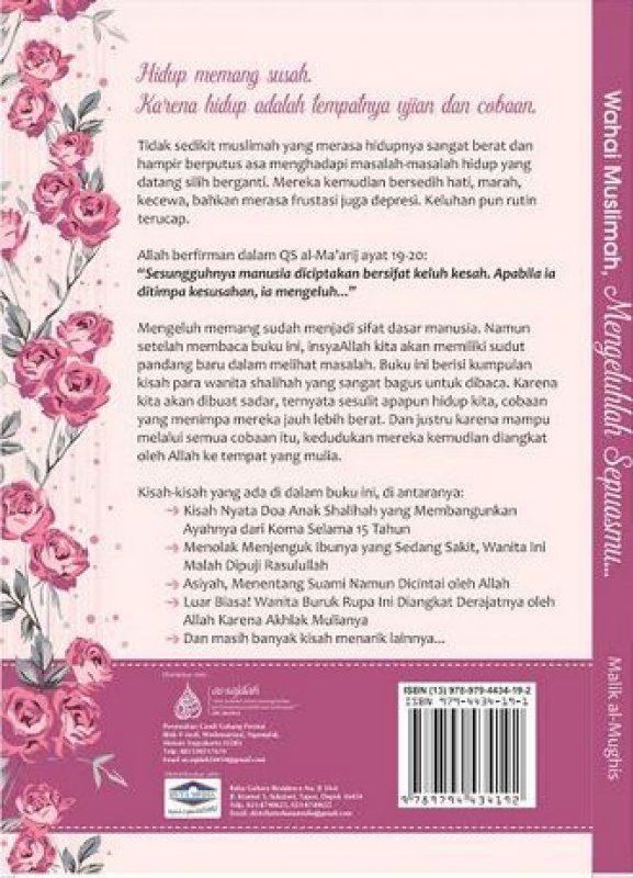 Cover Belakang Buku Wahai Muslimah Mengeluhlah Sepuasmu