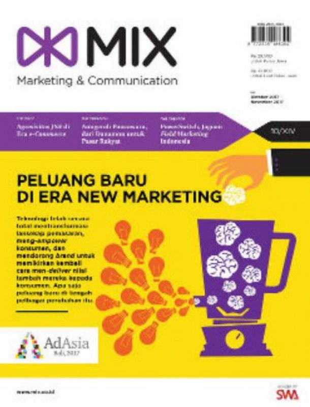 Cover Buku Majalah MIX Marketing Communications Edisi Oktober - November 2017
