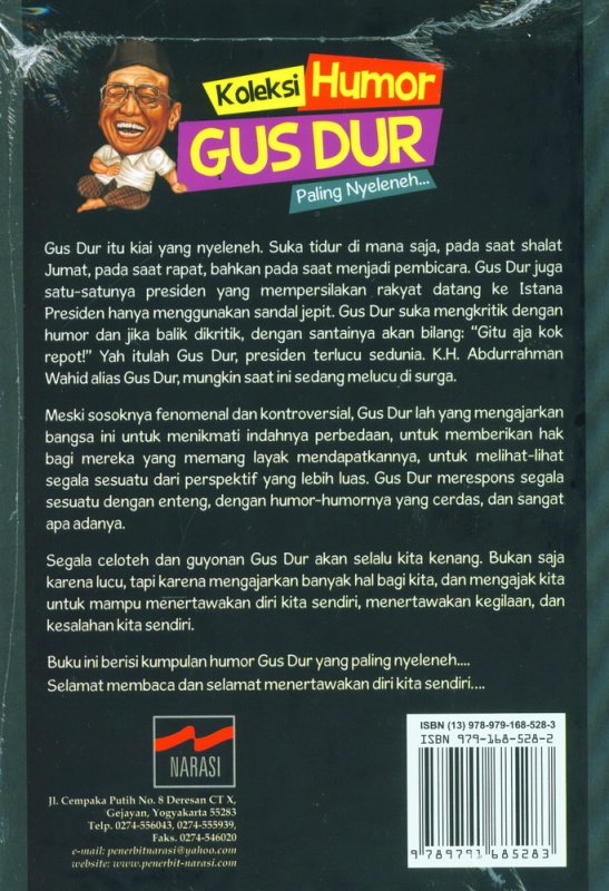 Cover Belakang Buku Koleksi Humor Gus Dur Paling Nyeleneh