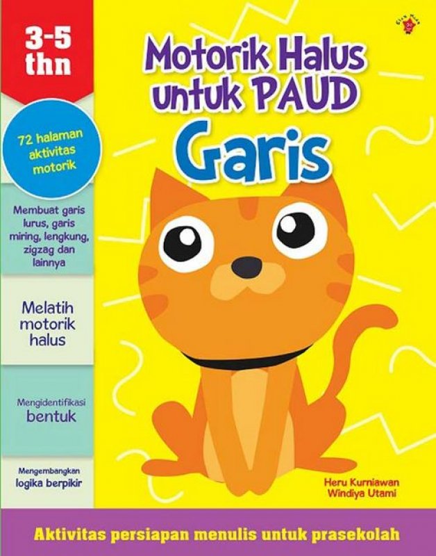 Cover Buku Motorik Halus Untuk Paud: Garis