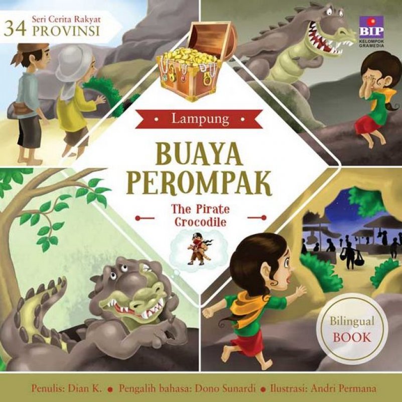 Cover Buku Seri Cerita Rakyat 34 Provinsi: Buaya Perompak
