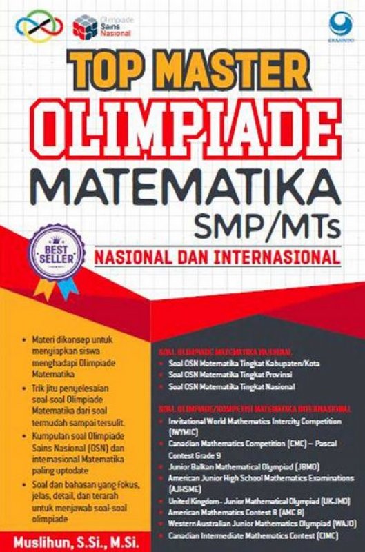 Cover Buku Top Master Olimpiade Matematika SMP Nasional dan Internasional