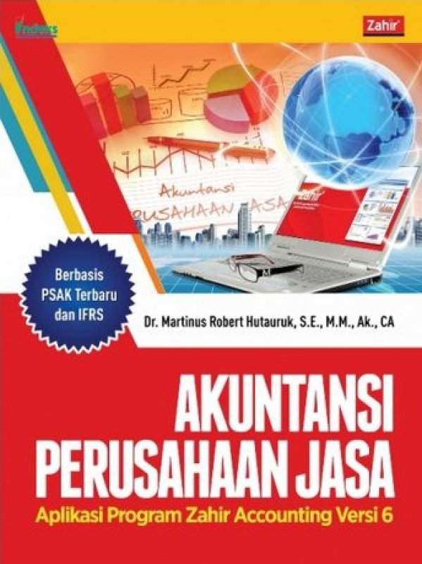 Cover Buku Akuntansi Perusahaan Jasa: Aplikasi Program Zahir Accounting Versi 6
