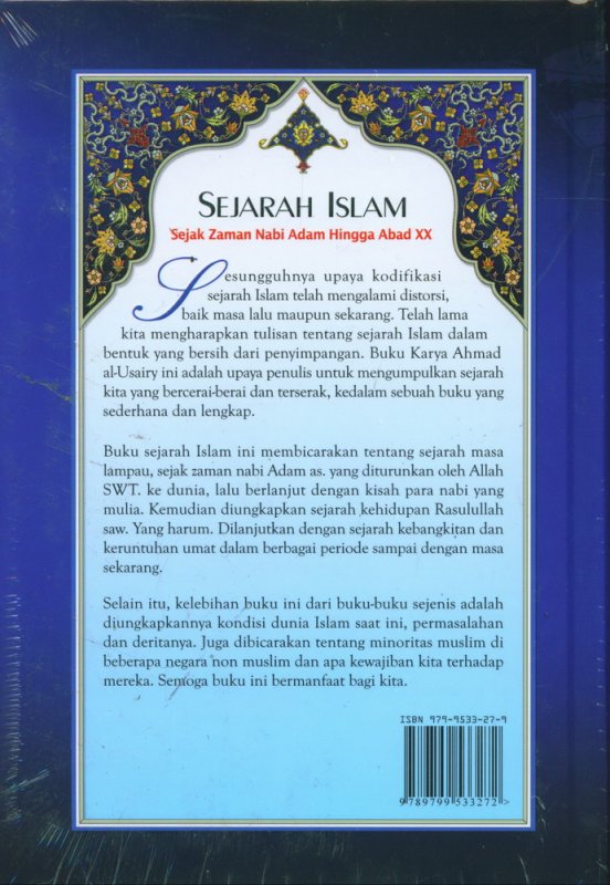 Cover Belakang Buku Sejarah Islam Sejak Zaman Nabi Adam Hingga Abad XX [Edisi Lux]
