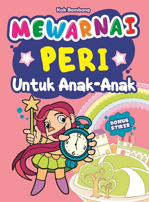 Cover Buku Mewarnai Peri Cantik Untuk Anak-Anak (Bonus Stiker)
