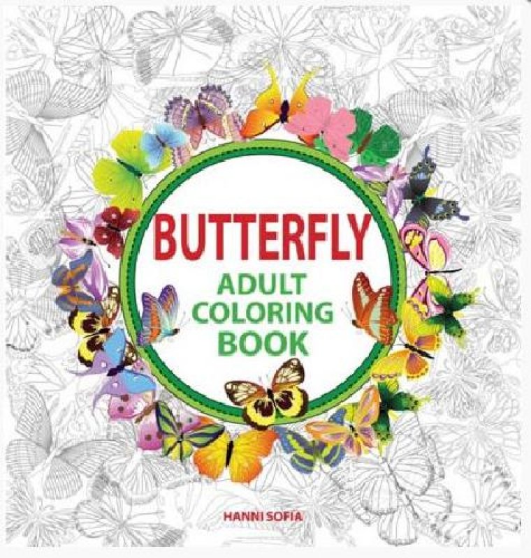Cover Buku Butterfly Adult Coloring Book (dist)