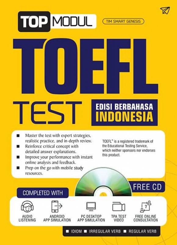 Cover Buku TOP MODUL TOEFL TEST [EDISI BERBAHASA INDONESIA]