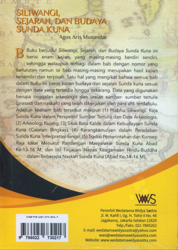 Cover Belakang Buku Siliwangi, Sejarah dan Budaya Sunda Kuna