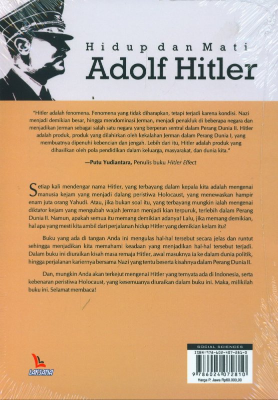 Cover Belakang Buku Hidup dan Mati Adolf Hitler