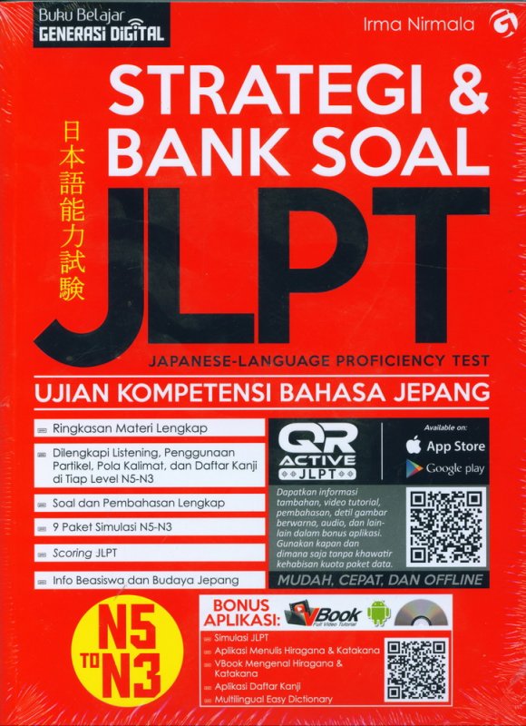 Cover Buku Strategi & Bank Soal JLPT (Japanese-Language Proficiency Test)