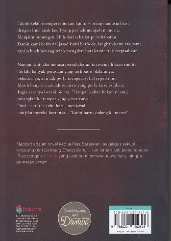 Cover Belakang Buku MADDAH (Cover Baru)