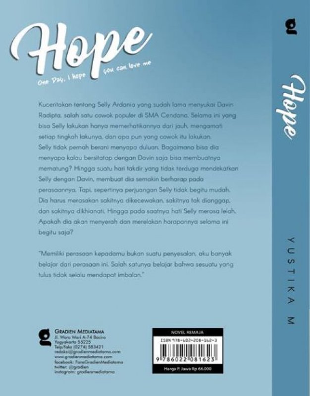 Cover Belakang Buku Hope [Edisi TTD ] (Promo Best Book)