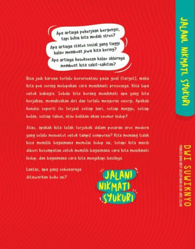 Cover Belakang Buku Jalani Nikmati Syukuri [Edisi TTD]