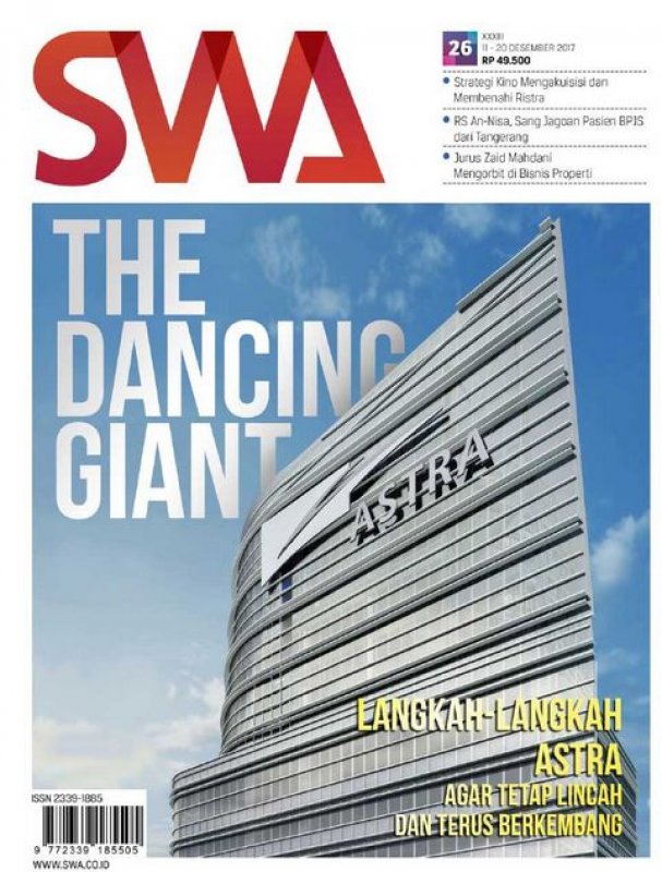 Cover Buku Majalah SWA Sembada No. 26 | 11 - 20 Desember 2017